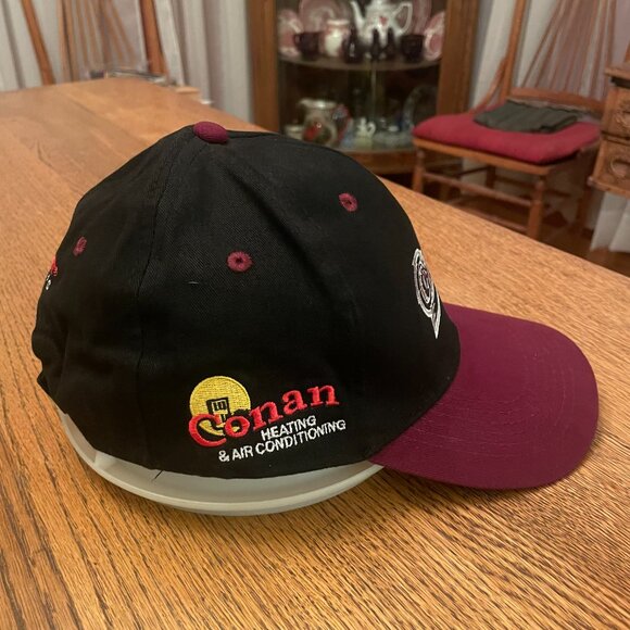 Men's Idaho Falls Chukars Black/Maroon Hook and Loop Baseball Hat Cap - Picture 5 of 10